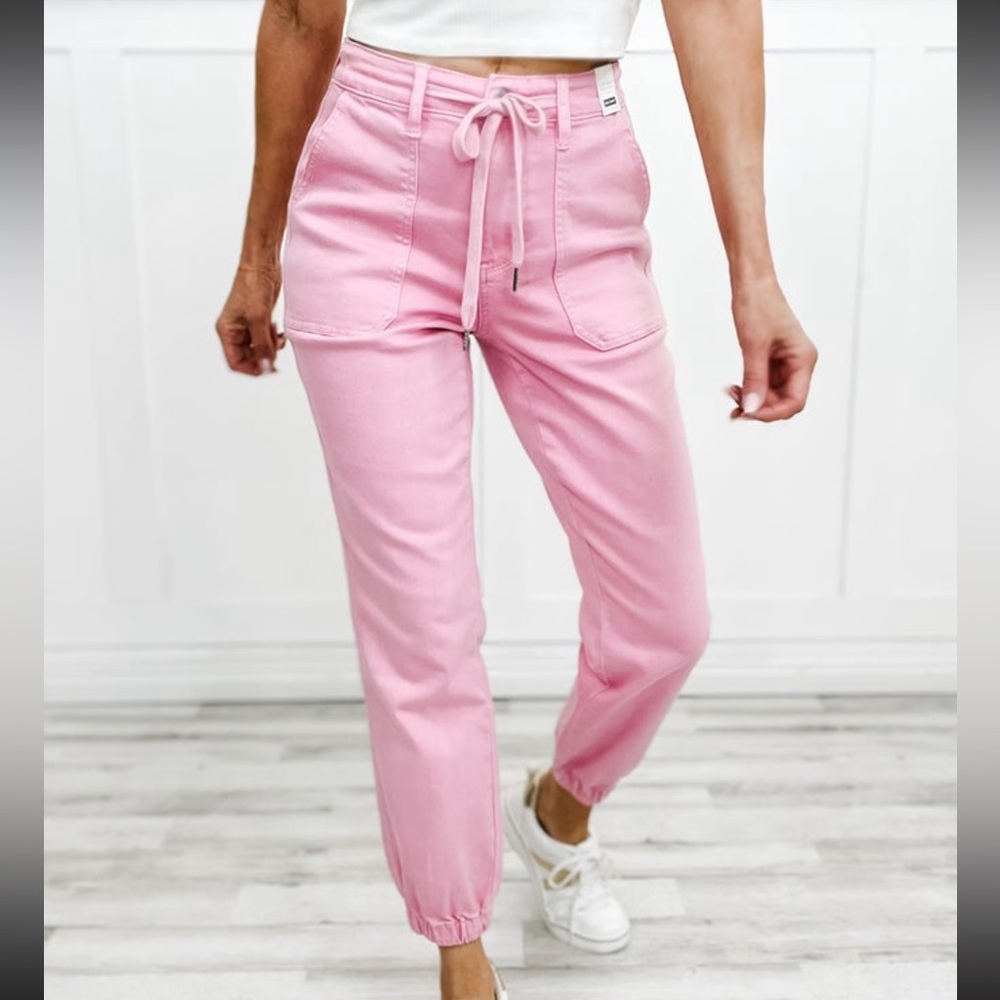 Judy blue pink jean joggers 16W - Picture 2 of 11